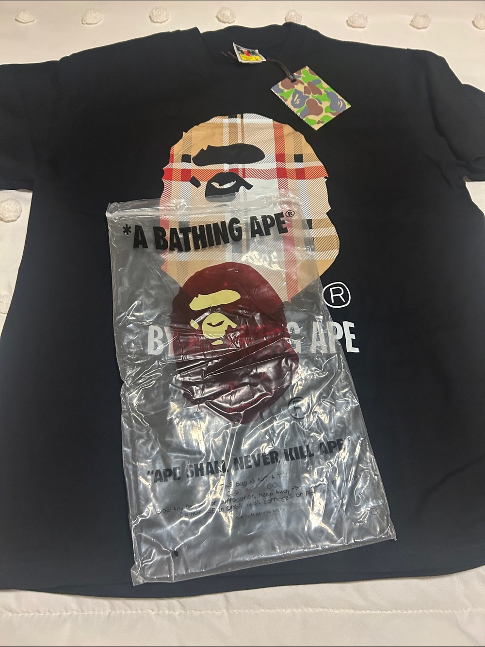 A Bathing Ape Black Graphic Logo Tee
